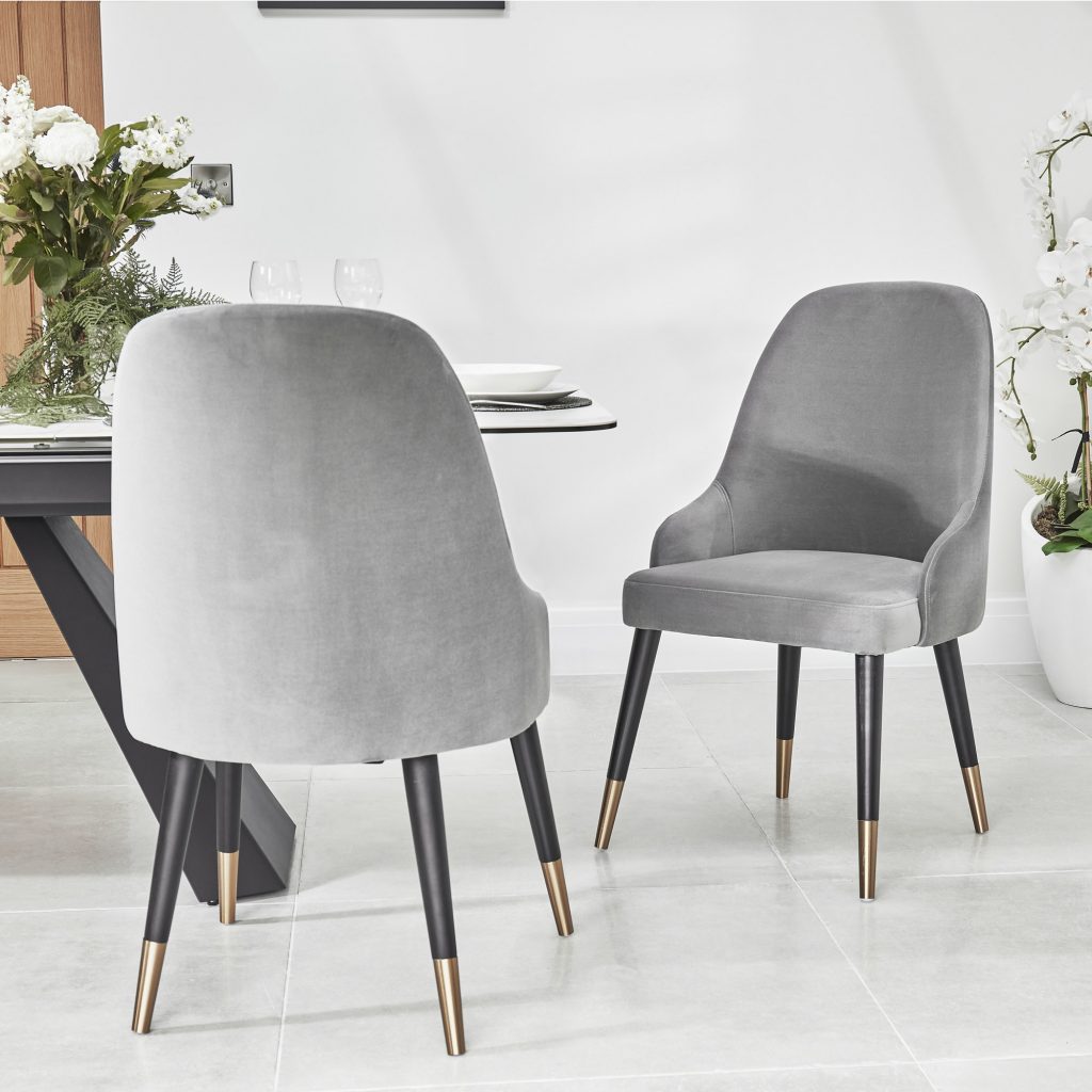 Velvet and deals gold dining chairs