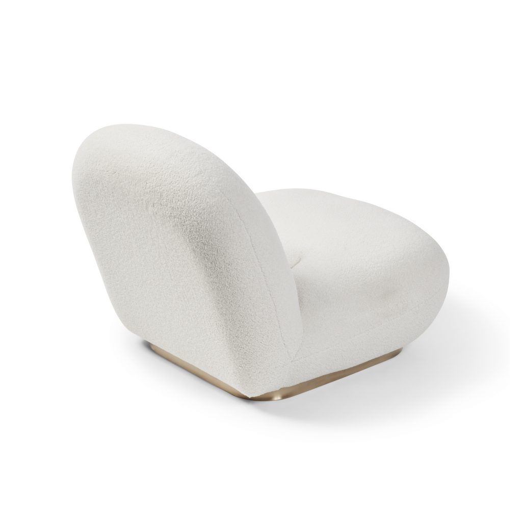 Boucle Cloud Pacha Chair | Gold Frame | Grosvenor Furniture