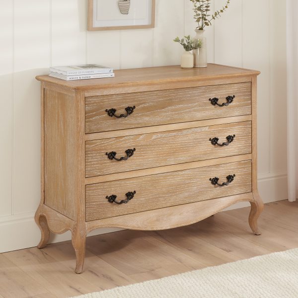 Lille French Limed Oak 3 Drawer Chest