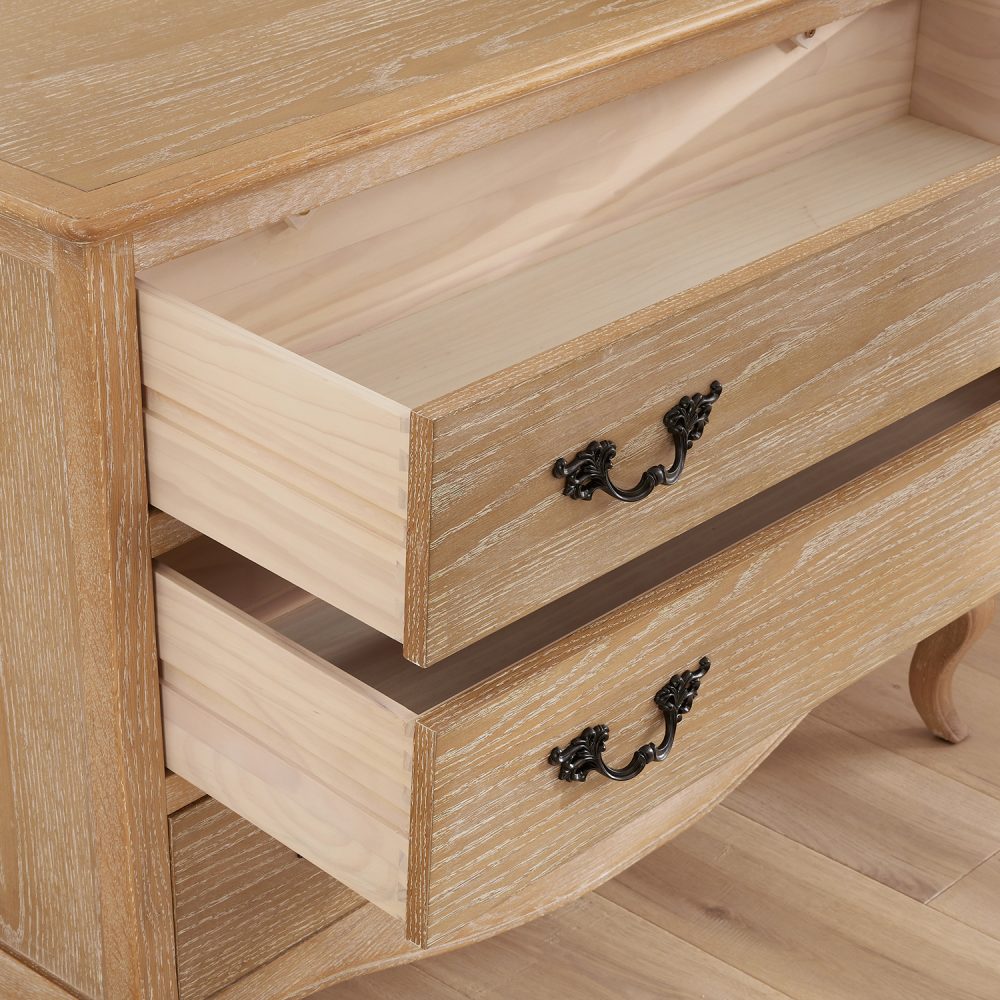 Lille French Limed Oak 3 Drawer Chest - Image 4