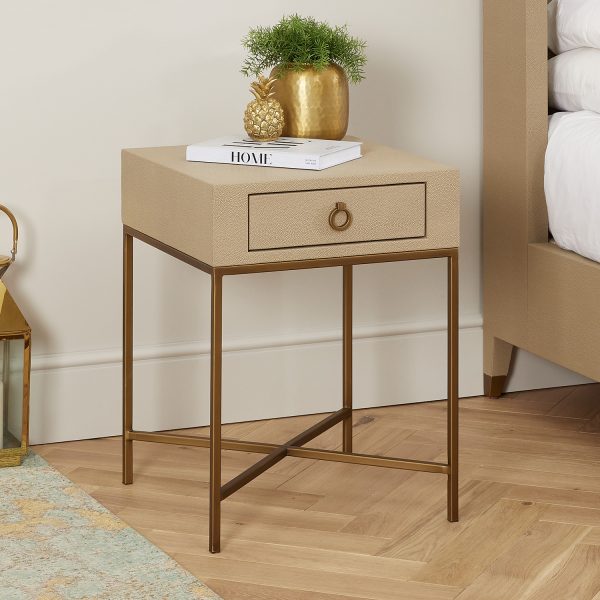 Richmond Shagreen One Drawer Lamp Table